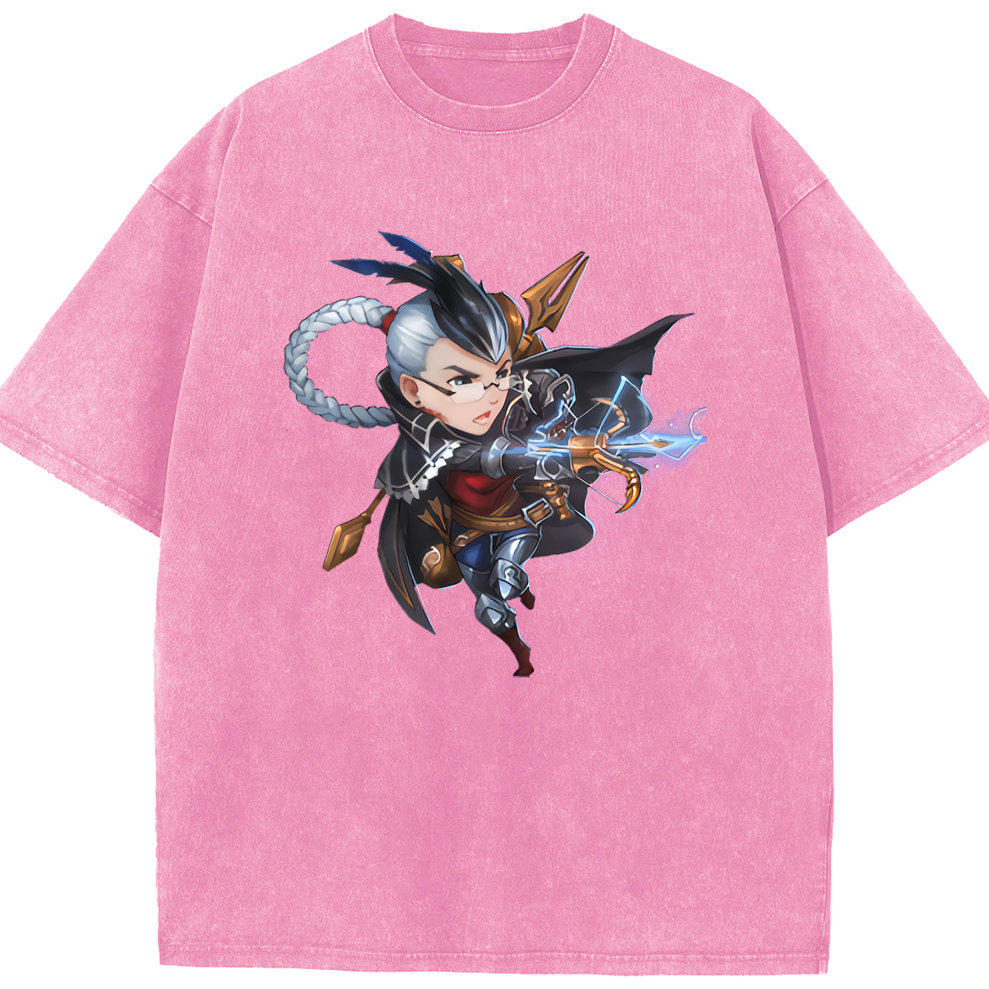 リーグ・オブ・レジェンド League of Legends LOL 綿100% ヴィンテージ風 半袖Tシャツ（フロントプリント）